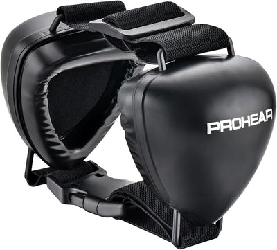 PROHEAR Ungrade GEL Pads Dog Ear Muffs Hearing Protection for Dogs, NRR 28dB for Thunder, Hunting, Tourism,Large - Black