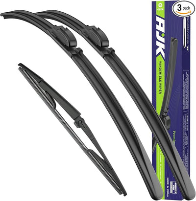AJK Wiper Blades for Jeep Grand Cherokee 2005-2010 | 3-Piece, All Weather, OEM Quality