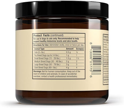 Dr. Mercola Bark & Whiskers Seasonal Support - Immune Support for Dogs & Cats - Quercetin - Butterbur Extract - Organic Stinging Nettle - 3.17 oz (90 Scoops)