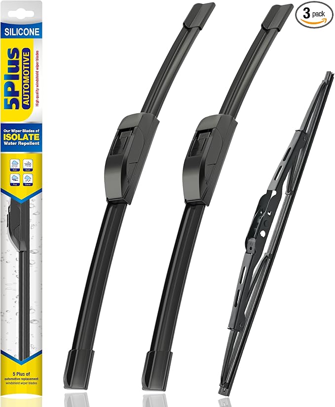 5 PLUS® Silicone Windshield Wipers Replacement for 2015-2020 GMC Yukon/2015-2020 CHEVY Suburban Tahoe Wiper Blades(Set of 3),Automotive Replacement Windshield Wiper Blades For My Car-22"/22"/13"