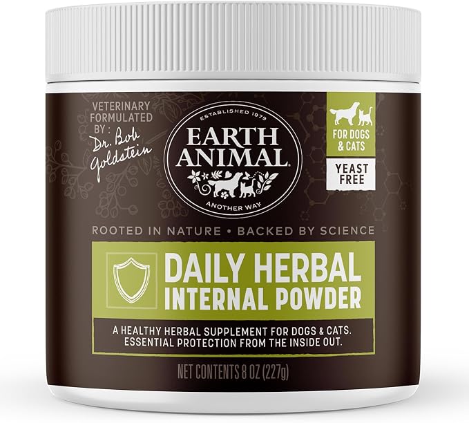 Apothecary Natural Flea & Tick - Daily Internal Herbal Powder Supplement for Dogs & Cats - 8 oz