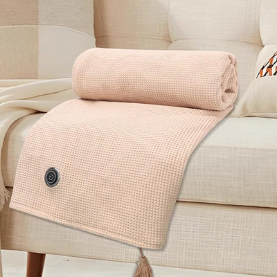 Heated Blanket Electric Throw Shawl Wraps for Women USB Powered Fast Heating Electric Blanket Zipper Fleece Warm Shawl