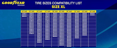 Goodyear Pro Snow Socks for Tires. Designed for All Tire Brands. Textile Chain Replacement for Optimal Traction in Snow & Ice. Easy Install. Emergency Winter Safety Solution, Multi-Season Use. Sz XL