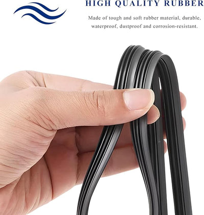 4 PCS Wiper Blade Refill, 16" Adjustable Boneless Rubber Windshield Wiper Strips, Frameless Insert Strips for Replacement Front & Rear Windscreen Wipers, Car Accessories