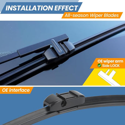 GSPSCN 3 Wipers Replacement For BMW X3 2017 2016 2015 2014 2013 2012 2011, Original Equipment Windshield Wiper Blades Set 26"+20"+13"(Set of 3)