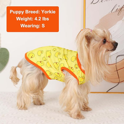 Dog Shirt Vest Dog Clothes for Small Dogs Boy Girl Stretchy Summer Puppy T-Shirts Soft Breathable Lightweight Puppy Sweatshirt Pet Cat Outfit (Yellow Duck, Medium)