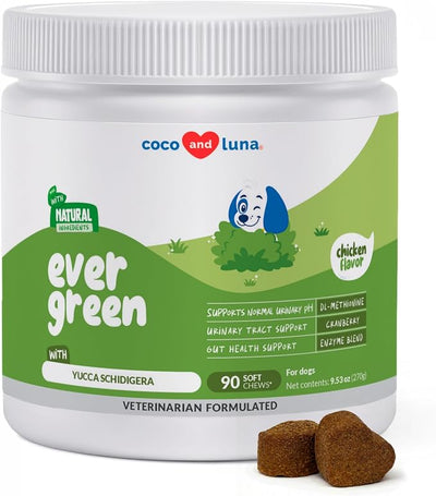 Grass Burn Spot Chews - Dog Urine Neutralizer & Lawn Protector | With Canine Enzyme Blend, Probiotics & Cranberry. Neutralizes dog urine to protect lawn from burn spots & yellowing.