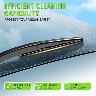 PARRATI® 12 Inch Rear Wiper Blade Replacement for 2013-2023 Subaru Crosstrek 2012-2023 Impreza/2017-2022 Honda CRV/2018-2024 Jeep Wrangler,All-season windshield wiper(12-B)