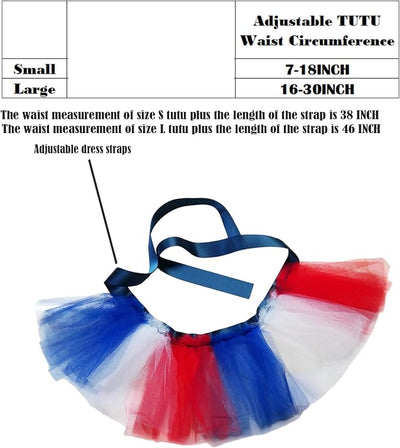 Dog Tutu Tulle Dress for Dogs Small Large Medium Puppy Dress Ballerina Costume Skirt for Holiday Puppy Cats Bunny Pet Outfit 4th of July Party Photo Prop Supplies (White, Small)