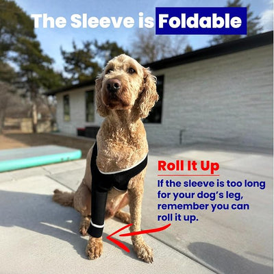 Dog Sleeves for Wounds Front Legs, Compression Sleeve, Dog Cone Alternative, Keep from Licking with Strechy Adjustable Elastic Band, for Hot Spots, Wounds, Bandages | Prevent Licking Ensure Faster Recovery, Cone Alternative, Breathable Material, Stretc...