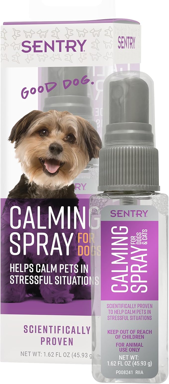 PET Care Calming Spray for Dogs, Uses Pheromones to Reduce Response to Normal Stress, Easy Spray Application, Helps Dogs with Separation, Travel, Loud Noises