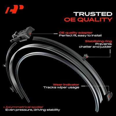 A-Premium 20" + 20" Windshield Wiper Blades Compatible with Mazda | for Tribute 2008 2009 2010 2011, TL2 Connector, with Wear Indicator & Towel, Left and Right, Pack of 2
