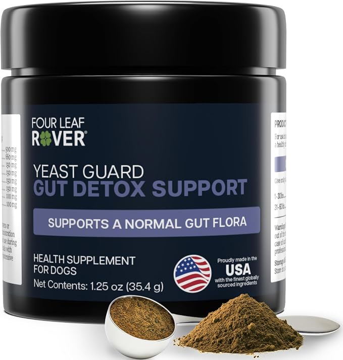 Dog Yeast Support for Itchy Skin, Ears & Paws - Yeast Guard - Veterinarian Formulated with Organic Herbs - Helps Support Normal Yeast Levels & Healthy Skin - 30 Day Supply