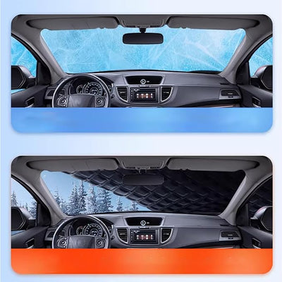 Car Windshield Cover for Toyota Sienna (XL20) 2. Gen 2005-2008, Extra Thick Magnetic Cover Ice Cover Winter Frost Cover Protection Wiper Mirror Protector Covers Sunshades Exterior Accessories