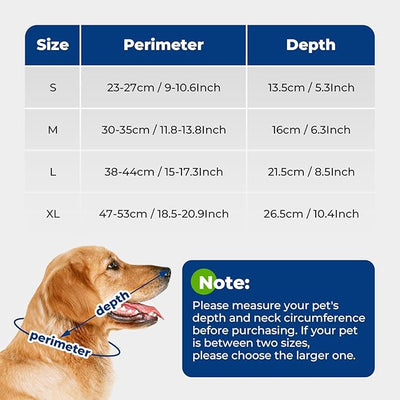 Dog Cone Collar Soft Cone for Dogs Dirt-Resistant and Washable Soft Dog Elizabethan Collars for Small Large Medium Dogs After Surgery Recovery CollarsL (Neck: 15-17.3")