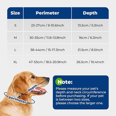 Dog Cone Collar Soft Cone for Dogs Dirt-Resistant and Washable Soft Dog Elizabethan Collars for Small Large Medium Dogs After Surgery Recovery CollarsS (Neck: 9-10.6")