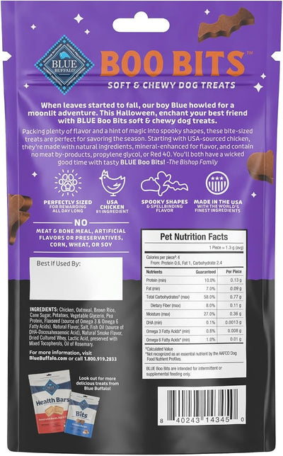 Blue Buffalo Boo Bits Soft & Chewy Halloween Dog Treats, Tasty Chicken Recipe, 4.5-oz. Bag