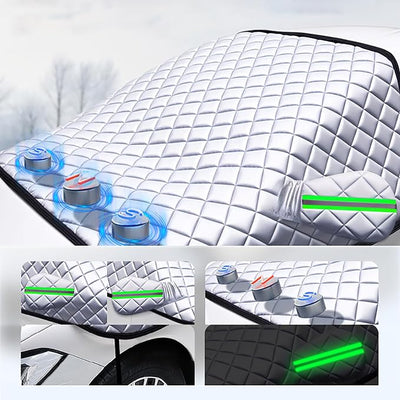 Car Windshield Cover for Toyota Sienna (XL20) 2. Gen 2005-2008, Extra Thick Magnetic Cover Ice Cover Winter Frost Cover Protection Wiper Mirror Protector Covers Sunshades Exterior Accessories