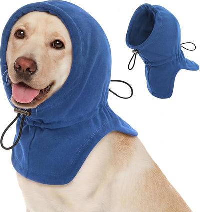 Dog Calming Hoodie Pet Ear Covers for Noise, Quiet Head Cover for Dogs, Pet Calming Hoodie Ear Covers Hood for Anxiety Relief and Calming Dog Neck and Ear, Blue S