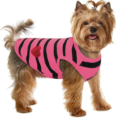 Dog Shirts for Large Dogs Cats, Dog Striped T-Shirts Dog Vest Pet Apparel Tee Shirts Spring Summer Suitable for Small and Medium Large Pets French Bulldog Bichon, Rose XL