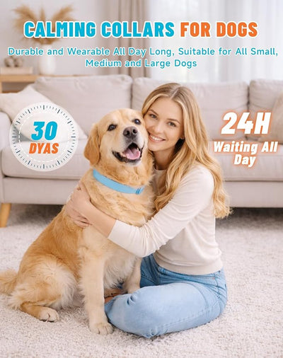 Calming Collars for Dogs, 30 Day Adjustable Fit, Daily All Day Wear Durable, for All Small Medium Large Dogs, Waterproof (3)