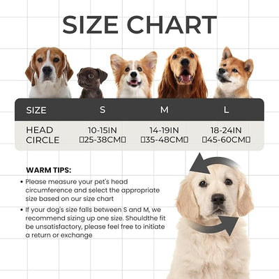 Dog Ear Covers for Bath,Shower,Elastic Dog Ear Muffs Noise Reduction Anxiety Relief,No Flap Ear Wrap Calming Hood for Grooming,Blow Dry,Thunder,Waterproof Ear Protection for Dogs(Grey,L)