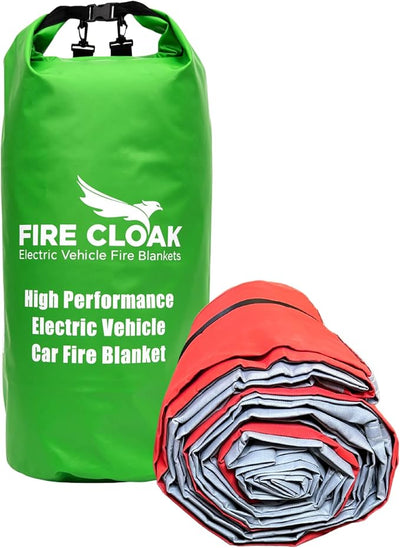 XL Car Fire Blanket | Car Fire Blanket Trucks, Vans, & SUVs | FIts Tesla Cybertruck | Made in The UK | Contain Fires Fast ECO Friendly | Single Use