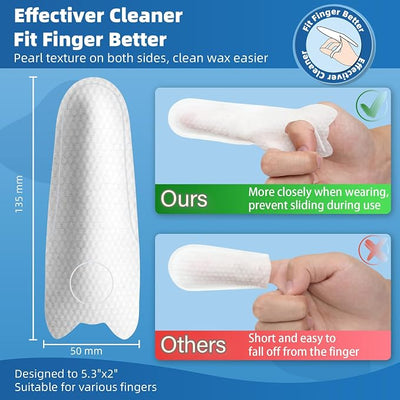 Dogcator Dog Finger Wipes, 120 Count Ear Cleaner for Dogs Cats Bathing Wipes, Pet Dental Clean Finger Wipes, Natural Puppy Eye Wipes | Soothes Itchy Dry Skin, Coconut Scent Dog Ear Infection Treatment