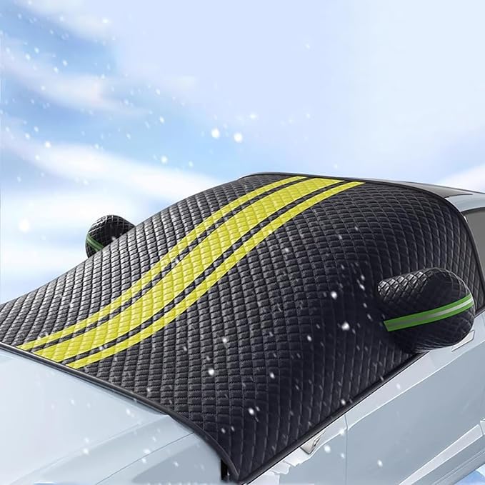 Car Windshield Snow Cover for Toyota RAV4 2025 2024 2023-2019 LE XLE Hybrid, Winter Magnetic Front Windscreen Anti-Snow Cover Frost Shield with Side Mirror Covers Exterior Accessories