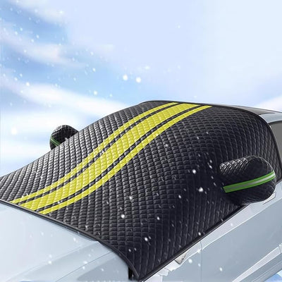 Car Windshield Snow Cover for Toyota RAV4 2025 2024 2023-2019 LE XLE Hybrid, Winter Magnetic Front Windscreen Anti-Snow Cover Frost Shield with Side Mirror Covers Exterior Accessories