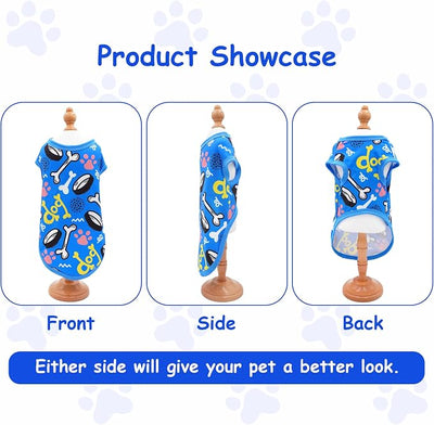 8PCS/Pack Dog Shirts Male for Small Dog Boy Sleeveless T Shirts Soft Stretchy Cats Doggie Puppy Tank Top Tee Vest
