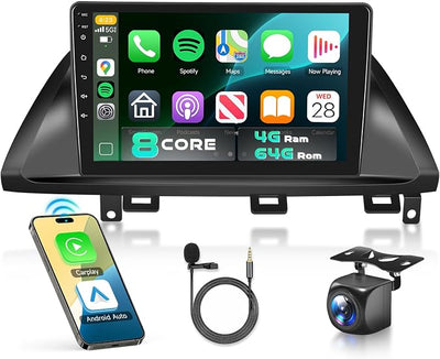 5/6GhzWiFi 8 Core 4G+64G for Honda Odyssey 2005-2010 Car Stereo Radio with 10.1 Inch IPS Touchscreen Wireless Carplay/Android Auto DSP Hi-Res GPS Android 15 FM/RDS SWC Camera