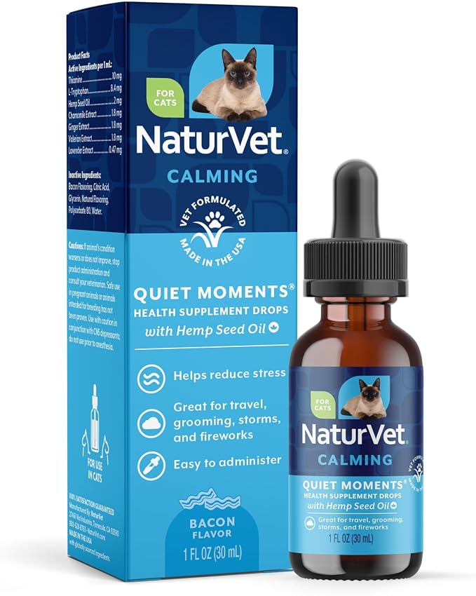 Hemp Quiet Moments Calming Drops for Cat, 1oz