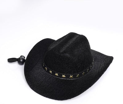 choyaxo Halloween Costumes for Dogs Cat Pet Cowboy Costume Cowboy Hat with Bandana Set for Halloween, Christmas, Holiday, Party, Cosplay (Black, Large)