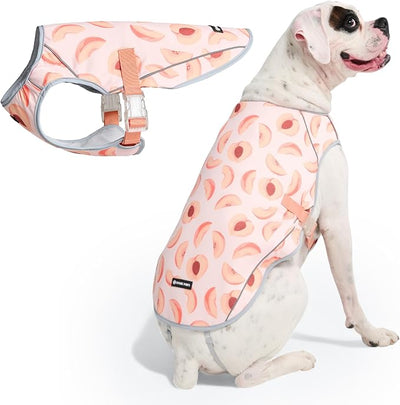 Spark Paws Dog Cooling Vest - SPF 50 UV Sun Protection - Summer Heat Relief Gear for Dogs, Lightweight, Evaporative Cooling - Dog Anxiety Relief Vest During Hot Days - Peaches - Size 3XL