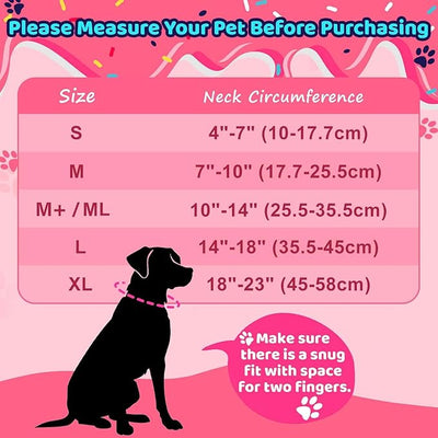 Grand Line Donut Inflatable Collar for Dogs and Cats, Soft Recovery Dog Cone After Surgery, Protective Pet Neck Cone for Small, Medium, Large Dogs, Not Block Vision (Pink, ML)