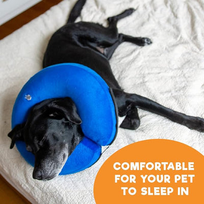 BENCMATE Inflatable Dog Cone Collar Alternative, Soft Dog Cone for Small Medium Large Dogs and Cats, Neck Recovery ECollar Donut Collar After Surgery (XXLarge, Purple)