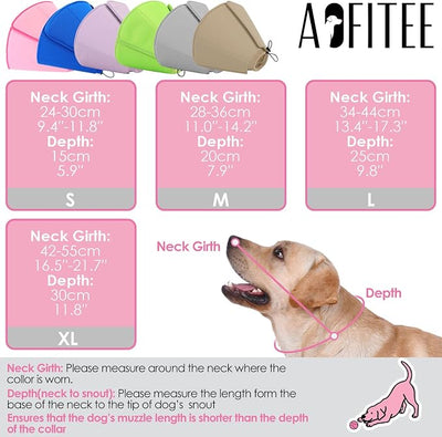 AOFITEE Soft Dog Cone, Adjustable Cones for Dogs After Surgery, Comfy Dog Cone Collar Alternative to Stop Licking, Elizabethan Recovery Collar for Large Dogs(Purple,Large)