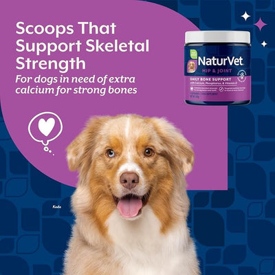 NaturVet Calcium-Phosphorus for Dogs, Supports Strong & Healthy Bones, Enhanced with Essential Minerals & Vitamin D, No Color, 16 Oz