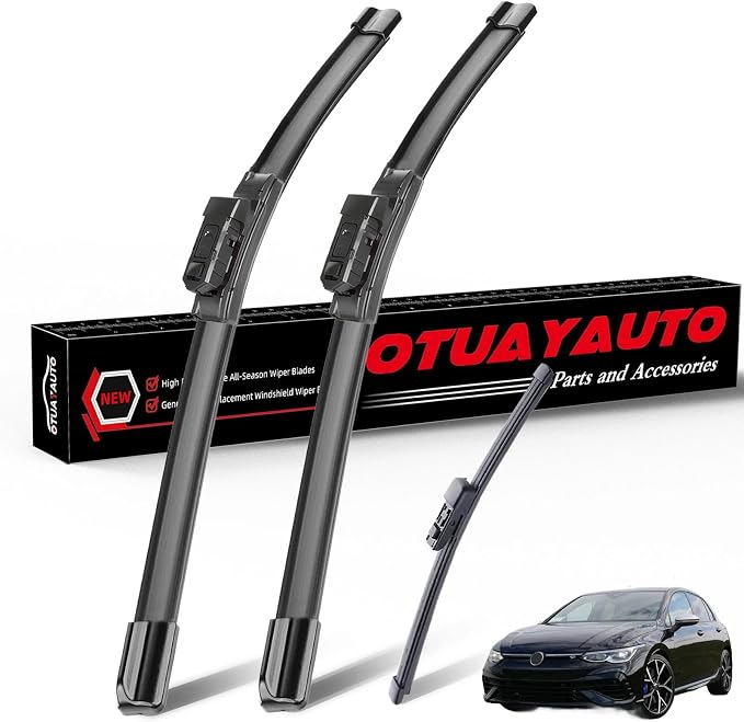 OTUAYAUTO Premium Windshield Wiper Blades Replacement for 2015-2021 Volkswagen VW Golf E-Golf GTI All-Extreme Weather Performance Quiet No Trace, 26"+18"+11" Front and Rear Window Wipers (Pack of 3)