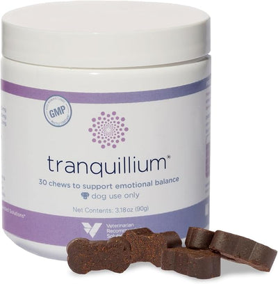 Tranquillium Calming Soft Chews for Dogs – Stress Support (30 Ct) | For stress & anxious behavior, Supports calm response, Non‑drowsy formula