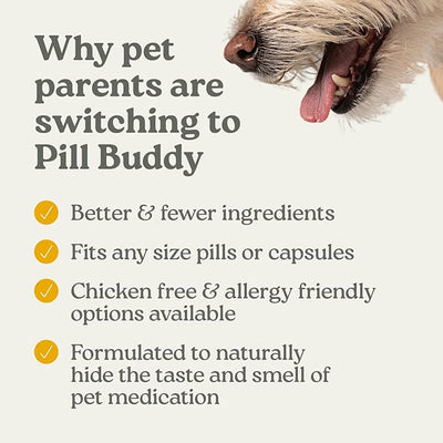 Presidio Earthly Pill Buddy Naturals - PB & Apple Recipe Pill Hiding Treats for Dogs - Make A Perfect Pill Concealing Pocket Or Pouch for Any Size Medication - 30 Servings