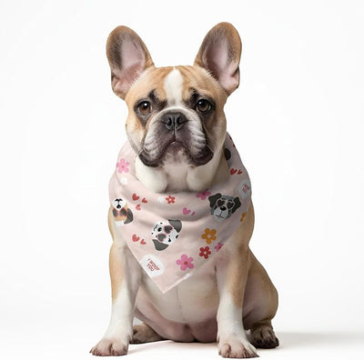 W Brings Bandana for Dogs | This Stunning Gorgeous Design Dog Bandana Scarf is Perfect Styling Accessory for Dogs Large, Medium & Small. One Size Fits All. (Medium - Large, I Woof You)