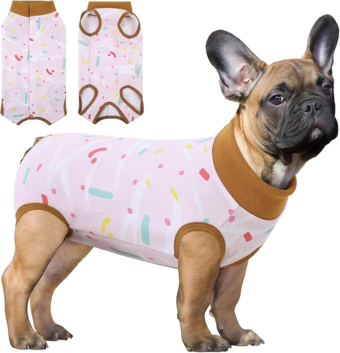 SAWMONG Recovery Suit for Dogs Female Male, Breathable Dog Onesie Body Suit After Surgery Spay Neuter, Professional Pet Surgical Suit, Substitute E-Collar Cone (Pink, M)