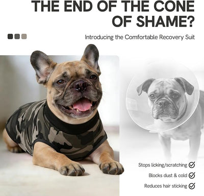 SAWMONG Recovery Suit for Dogs Female Male, Breathable Dog Onesie After Surgery Spay Neuter, Professional Dog Surgical Suit, Substitute Pet E-Collar Cone, Camouflage, XX-Large