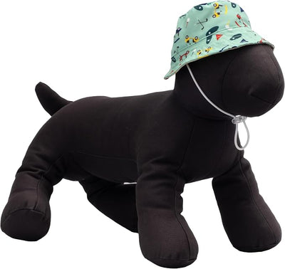 THE WORTHY DOG Golf Bucket Hat for Dogs – Lightweight Pet Sun Hat with Adjustable Chin Strap, Soft Brim & Bright Colors - Green, X-Large