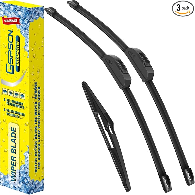 GSPSCN 3 Wipers For Nissan Pathfinder 20-13，Qashqai 22-21，Rogue 23-14 /INFINITI QX60 22-14 /Mitsubishi Outlander 24-21 Original Equipment Windshield Wiper Blades Set 26"+17"+12"