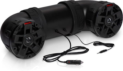 BOSS Audio Systems ATV6.5B ATV UTV Weatherproof Sound System - 6.5 Inch Speakers, 1.5 Inch Tweeters, Built-in Amplifier, Bluetooth, Easy Installation for 12V Vehicles