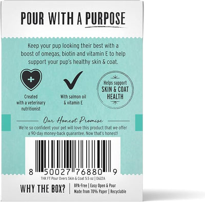 The Honest Kitchen Human Grade Functional Pour Overs: Skin & Coat - Salmon Stew Dog Food Topper, 5.5 oz x12