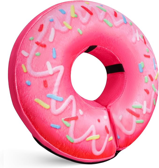 Inflatable Dog Cone Collar for After Surgery, Doggie Neck Blow up Donut Recovery ECollar, Soft Adjustable Dog Cone for Small Medium Large Dogs and Cats